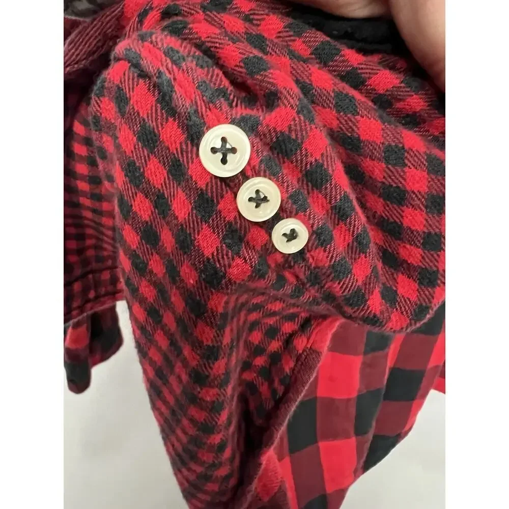 Polo Ralph Lauren Double Layer Flannel Shirt Mens XL Buffalo Plaid Red